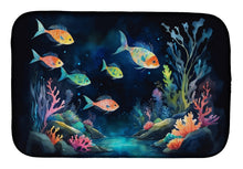 Load image into Gallery viewer, Bioluminescent Fish Dish Drying Mat
