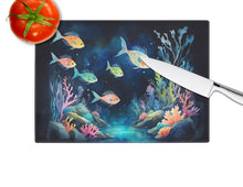 Load image into Gallery viewer, Bioluminescent Fish Glass Cutting Boards – Durable, Decorative Kitchen Art