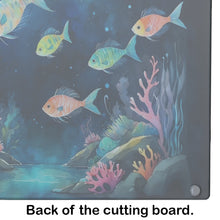 Load image into Gallery viewer, Bioluminescent Fish Glass Cutting Boards – Durable, Decorative Kitchen Art