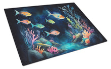Load image into Gallery viewer, Bioluminescent Fish Glass Cutting Boards – Durable, Decorative Kitchen Art