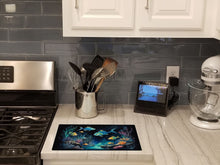 Load image into Gallery viewer, Bioluminescent Fish Glass Cutting Boards – Durable, Decorative Kitchen Art