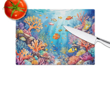 Load image into Gallery viewer, Coral and Fish Glass Cutting Boards – Durable, Decorative Kitchen Art