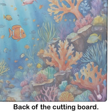 Load image into Gallery viewer, Coral and Fish Glass Cutting Boards – Durable, Decorative Kitchen Art