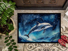 Load image into Gallery viewer, Dolphin in a Starry Sea Doormat - 18X27 Indoor / Outdoor Rug | Made in USA