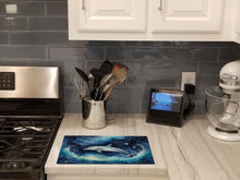 Load image into Gallery viewer, Dolphin in a Starry Sea Glass Cutting Boards – Durable, Decorative Kitchen Art