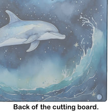 Load image into Gallery viewer, Dolphin in a Starry Sea Glass Cutting Boards – Durable, Decorative Kitchen Art