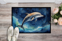 Load image into Gallery viewer, Dolphin in a Starry Sea Doormat-24x36 Indoor / Outdoor Rug | Made in USA