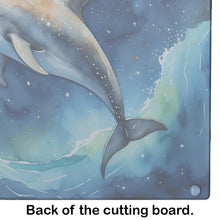 Load image into Gallery viewer, Dolphin in a Starry Sea Glass Cutting Boards – Durable, Decorative Kitchen Art