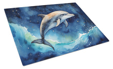 Load image into Gallery viewer, Dolphin in a Starry Sea Glass Cutting Boards – Durable, Decorative Kitchen Art