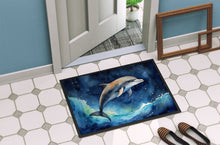 Load image into Gallery viewer, Dolphin in a Starry Sea Doormat - 18X27 Indoor / Outdoor Rug | Made in USA