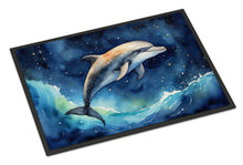 Load image into Gallery viewer, Dolphin in a Starry Sea Doormat - 18X27 Indoor / Outdoor Rug | Made in USA