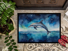 Load image into Gallery viewer, Dolphin in a Starry Sea Doormat - 18X27 Indoor / Outdoor Rug | Made in USA