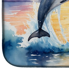 Load image into Gallery viewer, Dolphin Leaping at Sunrise Dish Drying Mat
