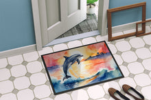 Load image into Gallery viewer, Dolphin Leaping at Sunrise Doormat - 18X27 Indoor / Outdoor Rug | Made in USA