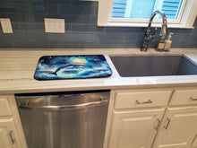 Load image into Gallery viewer, Dolphin in a Starry Sea Dish Drying Mat