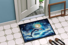 Load image into Gallery viewer, Dolphin in a Starry Sea Doormat - 18X27 Indoor / Outdoor Rug | Made in USA