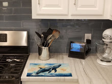 Load image into Gallery viewer, Humpback Whale Breaching Glass Cutting Boards – Durable, Decorative Kitchen Art