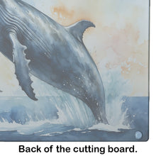 Load image into Gallery viewer, Humpback Whale Breaching Glass Cutting Boards – Durable, Decorative Kitchen Art