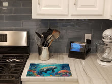 Load image into Gallery viewer, Manatee and Coral Reefs Glass Cutting Boards – Durable, Decorative Kitchen Art