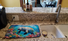 Load image into Gallery viewer, Manatee and Coral Reefs Dish Drying Mat