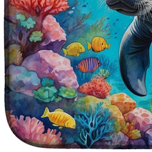 Load image into Gallery viewer, Manatee and Coral Reefs Dish Drying Mat