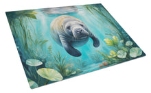 Load image into Gallery viewer, Manatee in a Crystal-Clear Spring Glass Cutting Boards – Durable, Decorative Kitchen Art