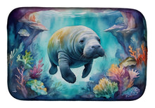 Load image into Gallery viewer, Manatee in a Dreamscape Dish Drying Mat