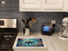 Load image into Gallery viewer, Manatee in a Dreamscape Glass Cutting Boards – Durable, Decorative Kitchen Art