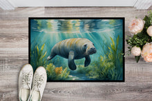 Load image into Gallery viewer, Manatee in a Seagrass Bed Doormat-24x36 Indoor / Outdoor Rug | Made in USA