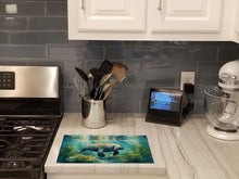 Load image into Gallery viewer, Manatee in a Seagrass Bed Glass Cutting Boards – Durable, Decorative Kitchen Art