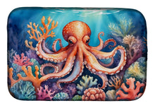 Load image into Gallery viewer, Octopus Among Coral Dish Drying Mat