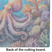 Load image into Gallery viewer, Octopus Among Coral Glass Cutting Boards – Durable, Decorative Kitchen Art