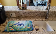 Load image into Gallery viewer, Spring Dolphin Dish Drying Mat
