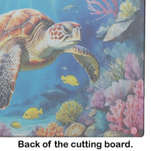 Load image into Gallery viewer, Turtle and Reefs Glass Cutting Boards – Durable, Decorative Kitchen Art