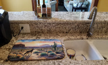 Load image into Gallery viewer, Desert Sunset Coyote Dish Drying Mat