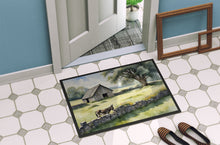 Load image into Gallery viewer, Donkey by the Stone Wall Doormat