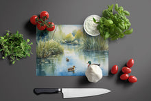 Load image into Gallery viewer, Ducks by the Pond Glass Cutting Boards – Durable, Decorative Kitchen Art