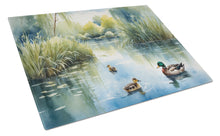 Load image into Gallery viewer, Ducks by the Pond Glass Cutting Boards – Durable, Decorative Kitchen Art