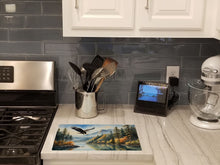 Load image into Gallery viewer, Eagle in Flight Glass Cutting Boards – Durable, Decorative Kitchen Art