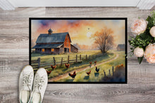Load image into Gallery viewer, Chicken Farmyard Sunrise Doormat-24x36 Indoor / Outdoor Rug | Made in USA