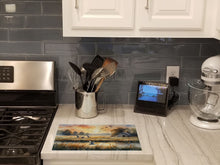 Load image into Gallery viewer, Geese in Flight Glass Cutting Boards – Durable, Decorative Kitchen Art