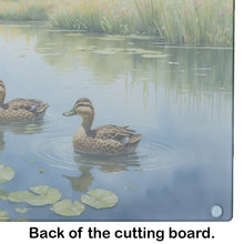 Load image into Gallery viewer, Mother Duck Glass Cutting Boards – Durable, Decorative Kitchen Art