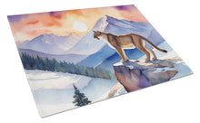 Load image into Gallery viewer, Mountain Majesty Lion Glass Cutting Boards – Durable, Decorative Kitchen Art