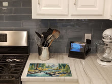Load image into Gallery viewer, Mountain Stream Glass Cutting Boards – Durable, Decorative Kitchen Art
