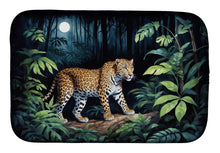 Load image into Gallery viewer, Leopard Nighttime in the Jungle Dish Drying Mat
