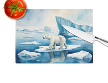 Load image into Gallery viewer, Polar Bear on the Ice Glass Cutting Boards – Durable, Decorative Kitchen Art
