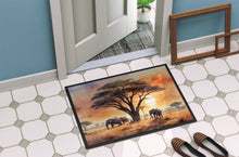 Load image into Gallery viewer, Elephants Savanna Sunrise Doormat-24x36 Indoor / Outdoor Rug | Made in USA