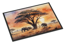 Load image into Gallery viewer, Elephants Savanna Sunrise Doormat - 18X27 Indoor / Outdoor Rug | Made in USA