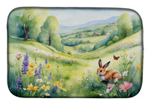 Load image into Gallery viewer, Rabbit Springtime Meadow Dish Drying Mat