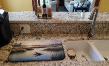 Load image into Gallery viewer, Wetland Wonders Blue Heron Dish Drying Mat